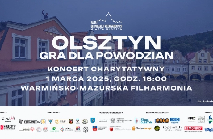 {1 marca w Filharmonii Warmińsko-Mazurskiej odbędzie się wyjątkowy koncert. Olsztyn zagra dla powodzian.}